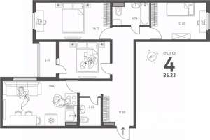 3-к квартира, вторичка, 86м2, 5/17 этаж