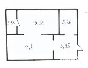 1-к квартира, вторичка, 40м2, 1/9 этаж