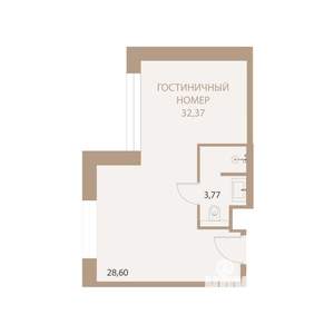 1-к квартира, вторичка, 32м2, 14/23 этаж