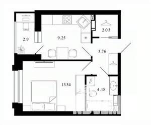 1-к квартира, вторичка, 36м2, 6/12 этаж