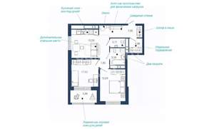 2-к квартира, вторичка, 62м2, 14/25 этаж