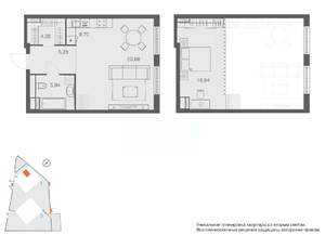 1-к квартира, вторичка, 63м2, 1/25 этаж