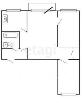 3-к квартира, вторичка, 56м2, 4/4 этаж