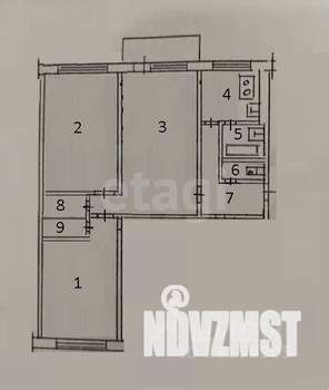 3-к квартира, вторичка, 56м2, 4/5 этаж