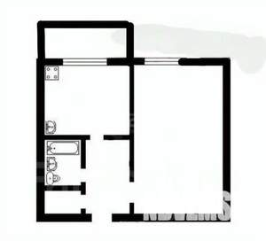 1-к квартира, вторичка, 33м2, 1/10 этаж