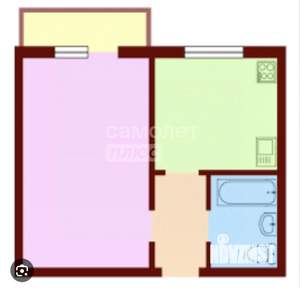 1-к квартира, вторичка, 33м2, 4/5 этаж