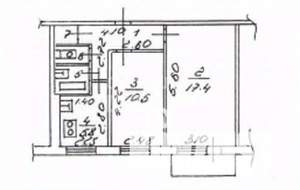 2-к квартира, вторичка, 45м2, 4/5 этаж