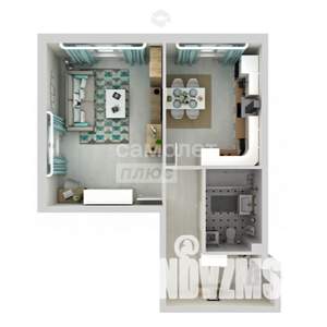 1-к квартира, вторичка, 45м2, 1/21 этаж