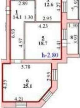 2-к квартира, вторичка, 75м2, 3/4 этаж