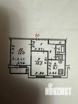2-к квартира, вторичка, 52м2, 3/10 этаж