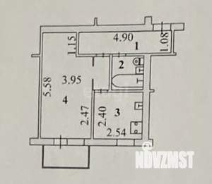 1-к квартира, вторичка, 32м2, 5/5 этаж