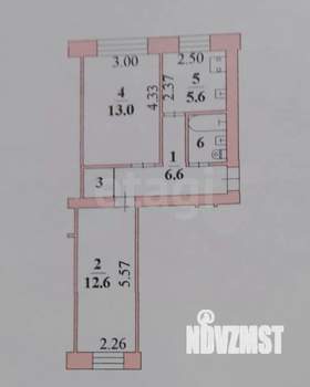 2-к квартира, вторичка, 42м2, 2/5 этаж