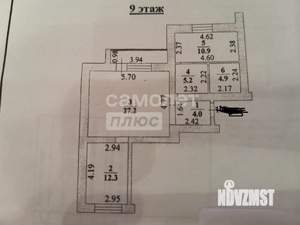 3-к квартира, вторичка, 65м2, 9/10 этаж