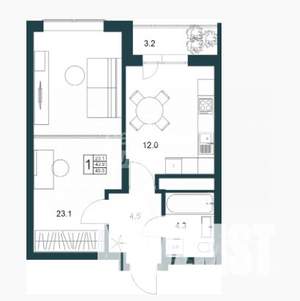3-к квартира, вторичка, 79м2, 16/19 этаж