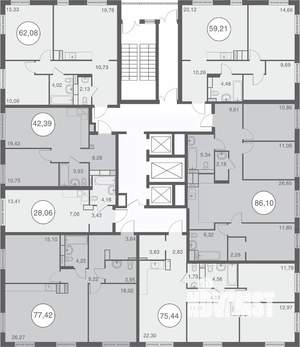 3-к квартира, вторичка, 86м2, 2/25 этаж