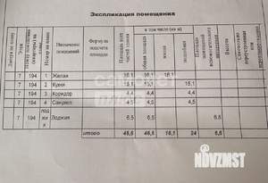 1-к квартира, сданный дом, 47м2, 7/25 этаж