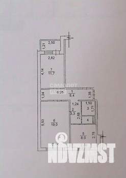 2-к квартира, вторичка, 54м2, 9/10 этаж