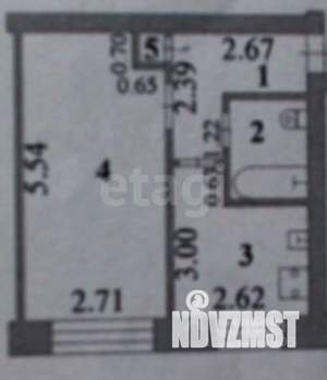 1-к квартира, вторичка, 29м2, 4/5 этаж