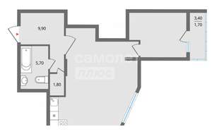 2-к квартира, вторичка, 67м2, 20/25 этаж