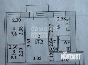 2-к квартира, вторичка, 46м2, 5/5 этаж