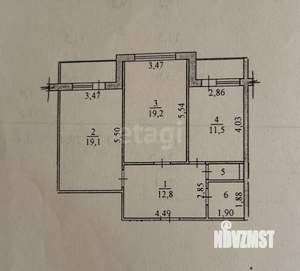 2-к квартира, вторичка, 68м2, 6/10 этаж