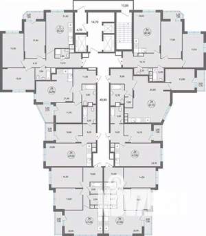 2-к квартира, строящийся дом, 53м2, 16/25 этаж