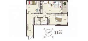 3-к квартира, вторичка, 67м2, 3/18 этаж