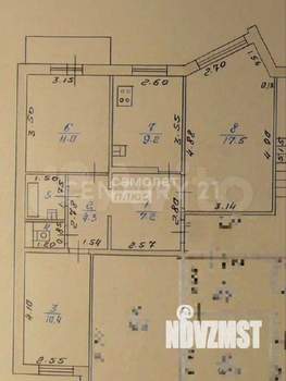 3-к квартира, вторичка, 62м2, 9/9 этаж