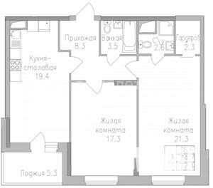 3-к квартира, вторичка, 77м2, 8/17 этаж