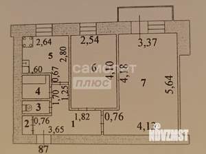 2-к квартира, вторичка, 47м2, 4/9 этаж