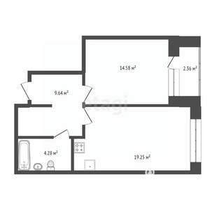 2-к квартира, вторичка, 48м2, 5/19 этаж