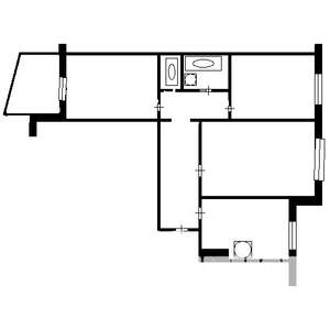 3-к квартира, вторичка, 64м2, 8/10 этаж