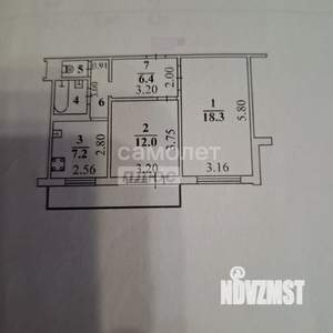 2-к квартира, вторичка, 50м2, 2/10 этаж