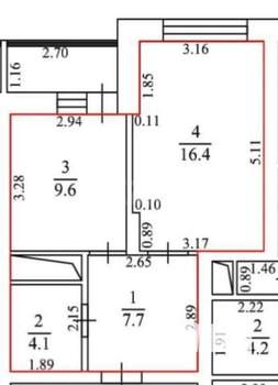1-к квартира, вторичка, 38м2, 20/25 этаж