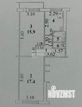2-к квартира, вторичка, 48м2, 3/5 этаж