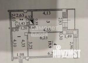 1-к квартира, вторичка, 48м2, 7/19 этаж