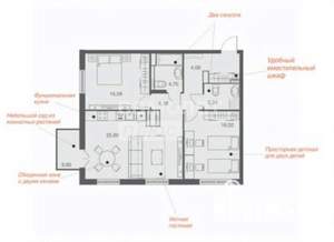 3-к квартира, вторичка, 81м2, 9/25 этаж
