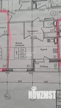 1-к квартира, вторичка, 42м2, 2/18 этаж