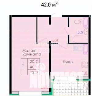 1-к квартира, вторичка, 38м2, 13/18 этаж