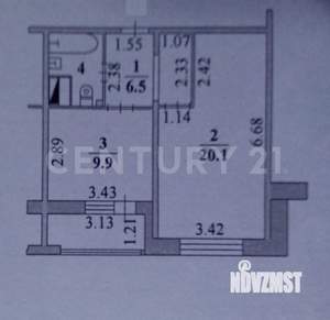 1-к квартира, вторичка, 41м2, 2/17 этаж