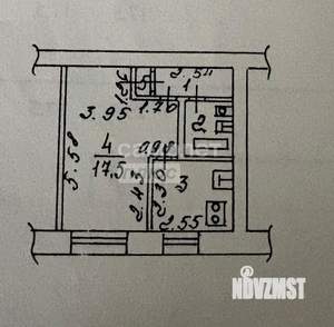 1-к квартира, вторичка, 30м2, 5/5 этаж