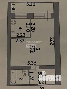 1-к квартира, вторичка, 39м2, 4/5 этаж