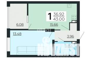 2-к квартира, вторичка, 43м2, 21/24 этаж