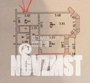 2-к квартира, вторичка, 59м2, 3/17 этаж