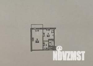 1-к квартира, вторичка, 36м2, 9/9 этаж