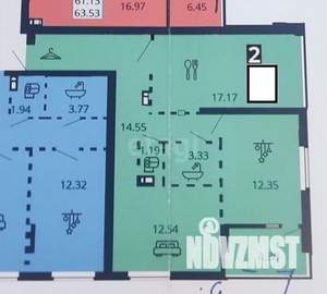 2-к квартира, вторичка, 65м2, 24/24 этаж