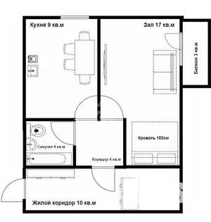 1-к квартира, вторичка, 35м2, 14/14 этаж