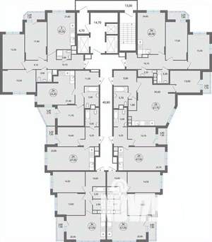 2-к квартира, строящийся дом, 69м2, 14/25 этаж