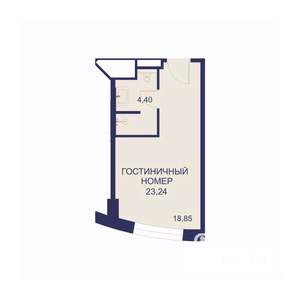 1-к квартира, вторичка, 24м2, 4/23 этаж