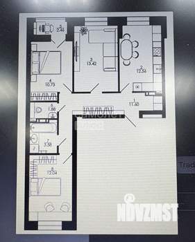 3-к квартира, вторичка, 71м2, 15/15 этаж